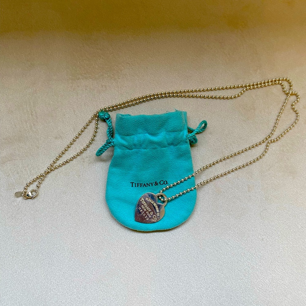 Tiffany & Co. Heart Tag Necklace In Silver